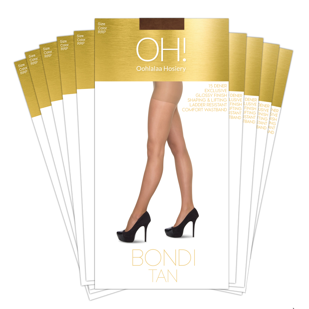 Bondi Tan Pantyhose 10 packs - Monthly Subscription - Oohlalaa Hosiery!